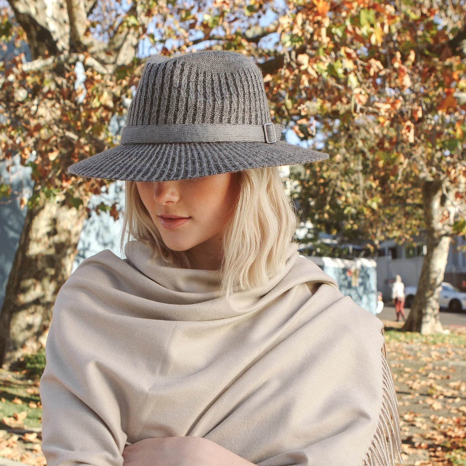 360Five Robin Fedora Cable Knit Hat - KaryKase