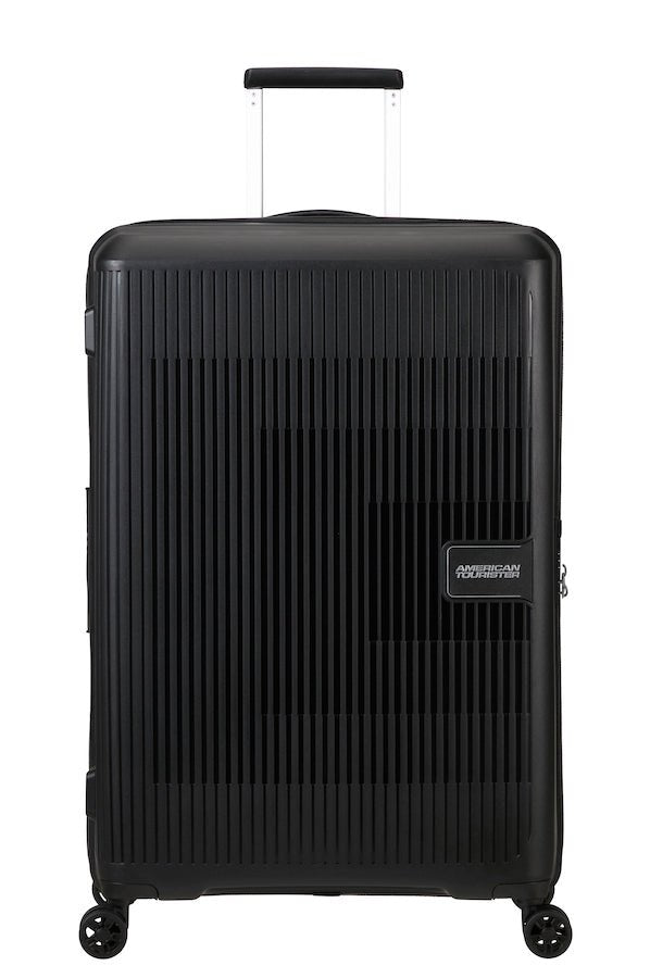 American Tourister Aerostep Expandable 77cm Large Spinner | Black - KaryKase