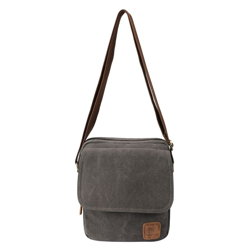 Escape Classic Canvas Utility Crossbody Bag | Dark Grey - KaryKase