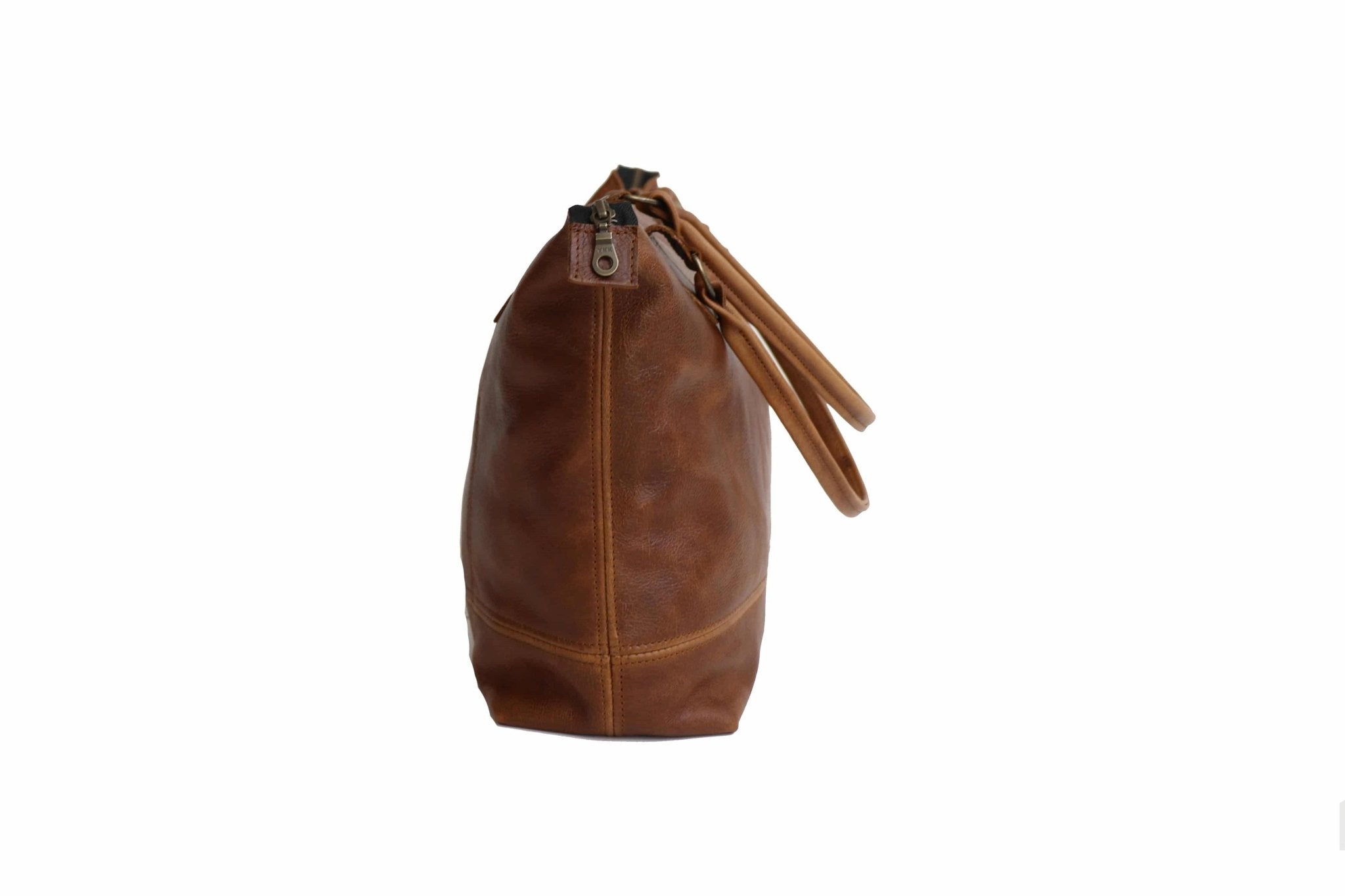 Tan Leather Goods - Daisy Leather Handbag | Pecan - KaryKase