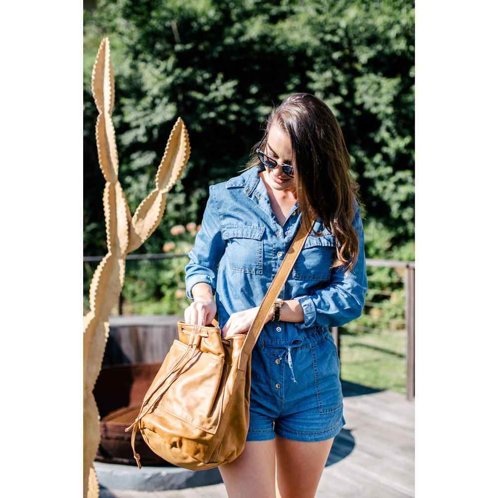 Thandana Bucket Leather Handbag - KaryKase