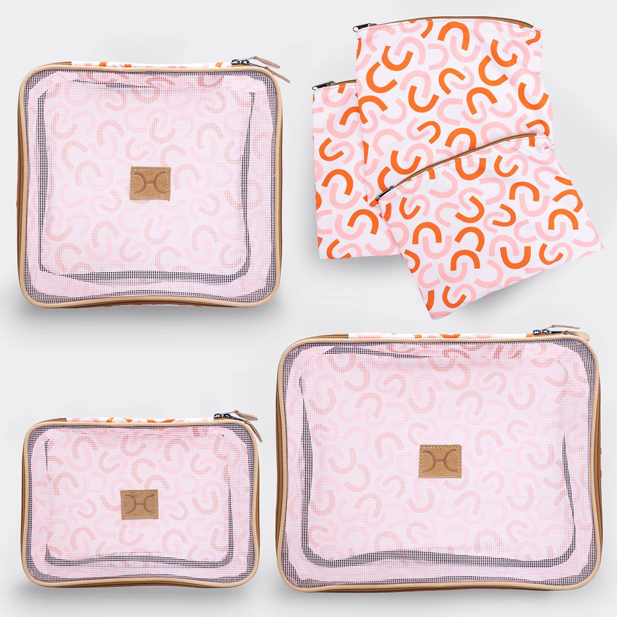 Thandana Kids Travel Luggage Organizer Pods - 6 Piece Set | Lucky Blush - KaryKase