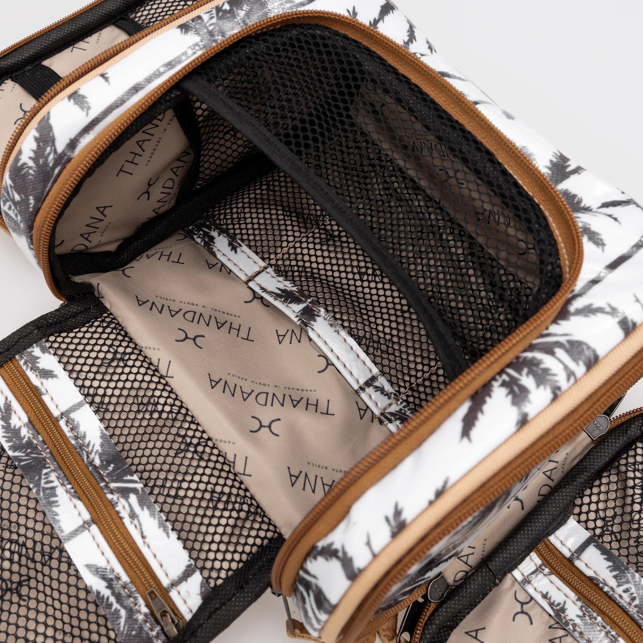 Thandana Laminated Fabric Compact Travel Vanity Bag - KaryKase