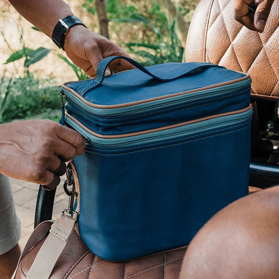 Thandana Leather Double Decker Cooler Bag - KaryKase