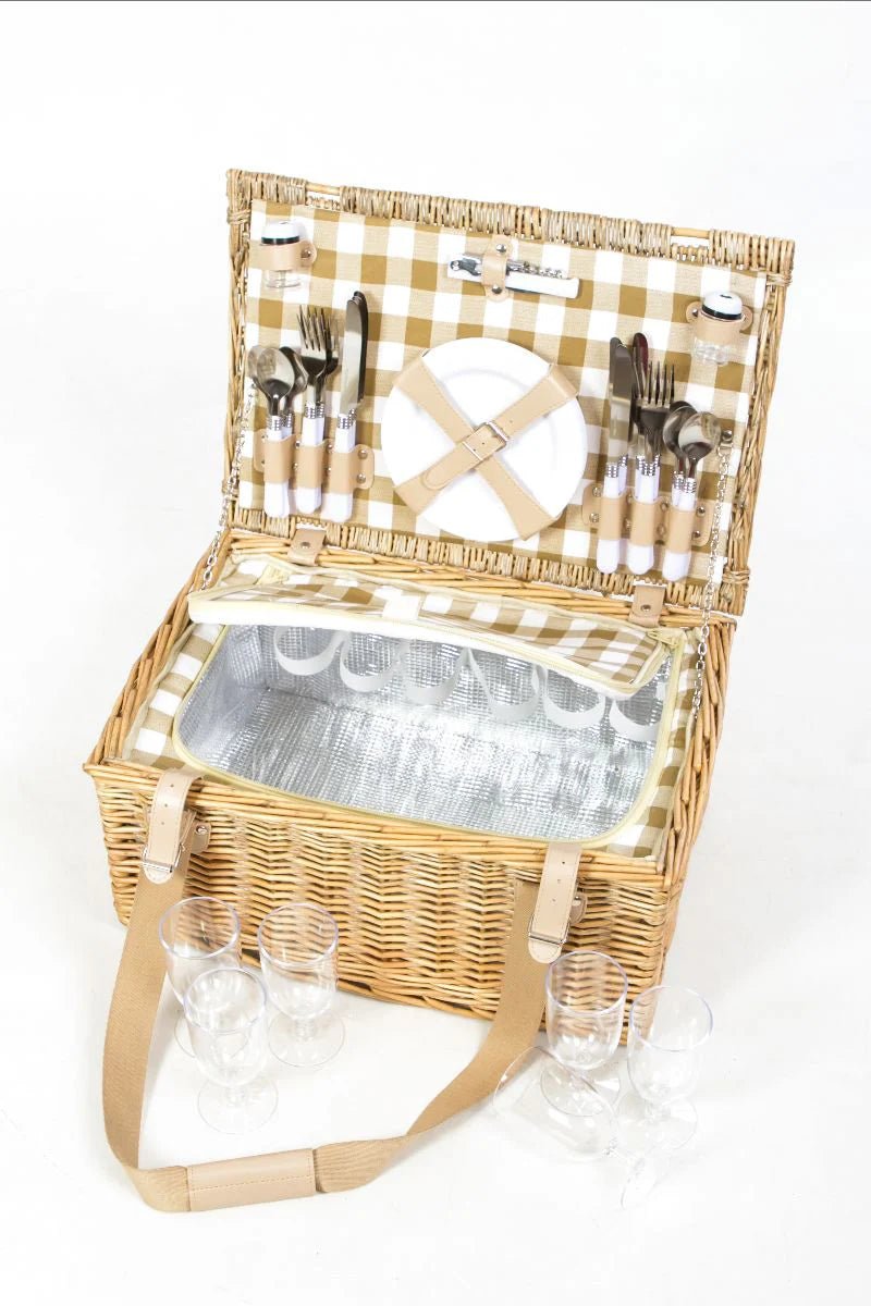 Yuppie Gift Baskets Sahara Picnic Basket (6 Persons) - KaryKase