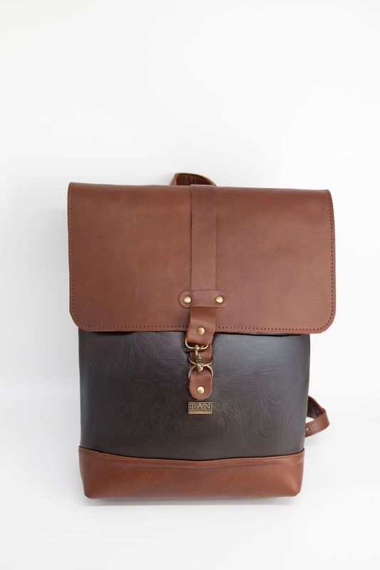 Tan Goods Parker Leather Backpack