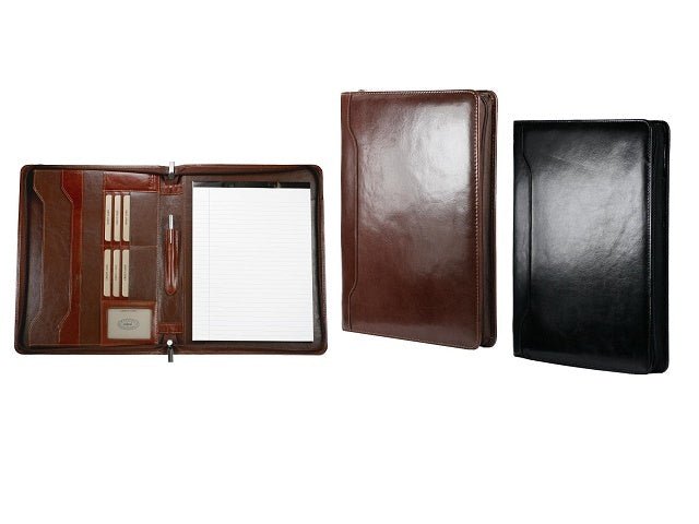 Adpel A4 Vitello Leather Zip - around Folder - KaryKase