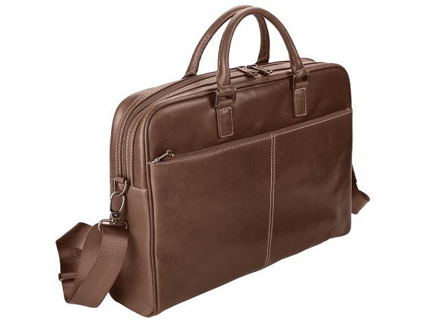 Adpel Rogatta 15.4" Leather Laptop Bag | Brown - KaryKase