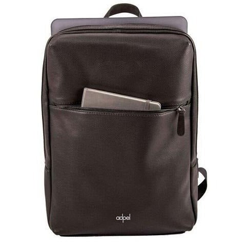 Adpel Torino Leather Laptop Backpack | Black - KaryKase