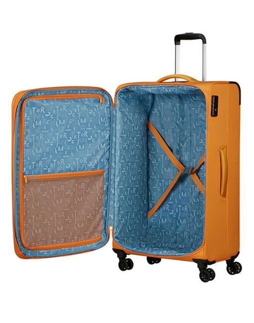 American Tourister Pulsonic 81cm Large Spinner - Expandable | Sunset Yellow - KaryKase