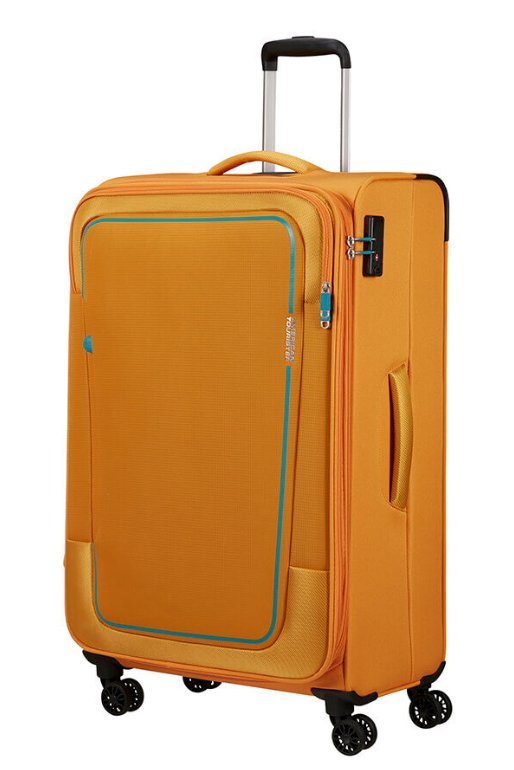 American Tourister Pulsonic 81cm Large Spinner - Expandable | Sunset Yellow - KaryKase