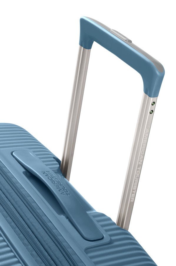 American Tourister Soundbox 3 Piece Luggage Set - Expandable | Stone Blue - KaryKase
