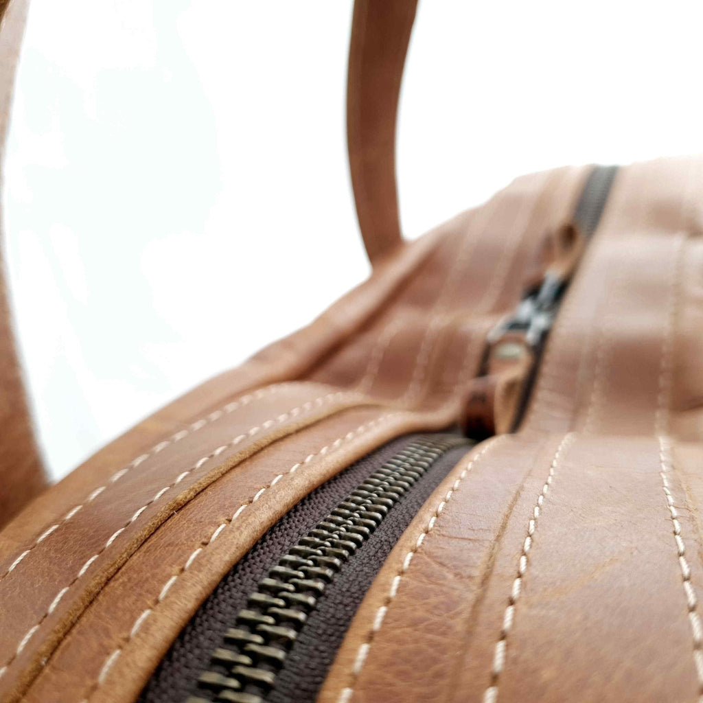 Bark And Mill Leather Laptop Briefcase | Tan - KaryKase
