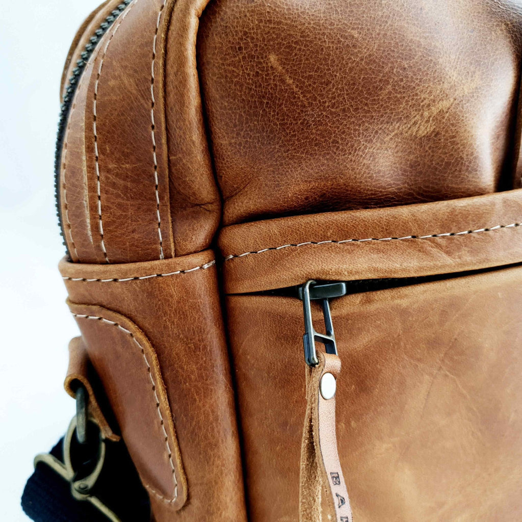 Bark And Mill Leather Laptop Briefcase | Tan - KaryKase