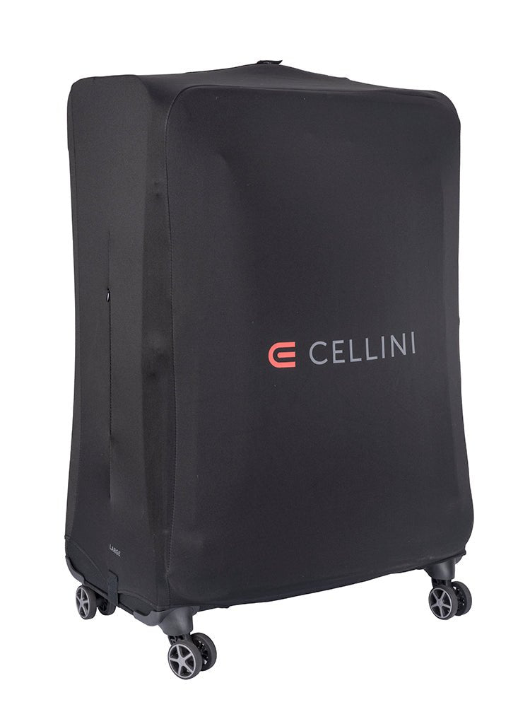 Cellini Large Lockable Luggage Cover | Black - KaryKase