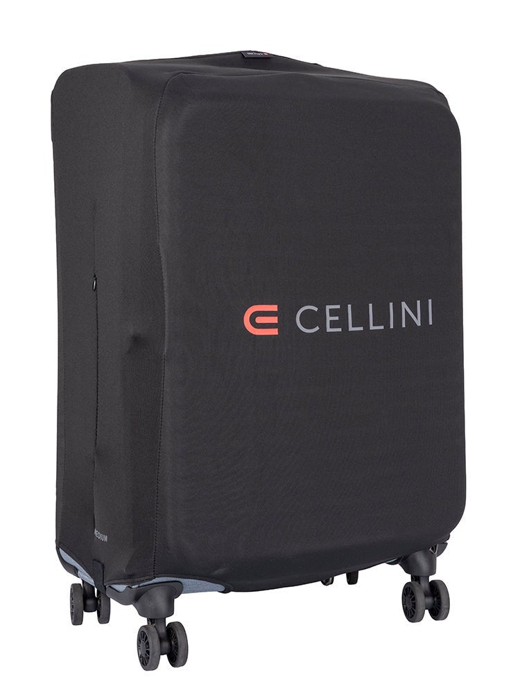 Cellini Medium Lockable Luggage Cover | Black - KaryKase