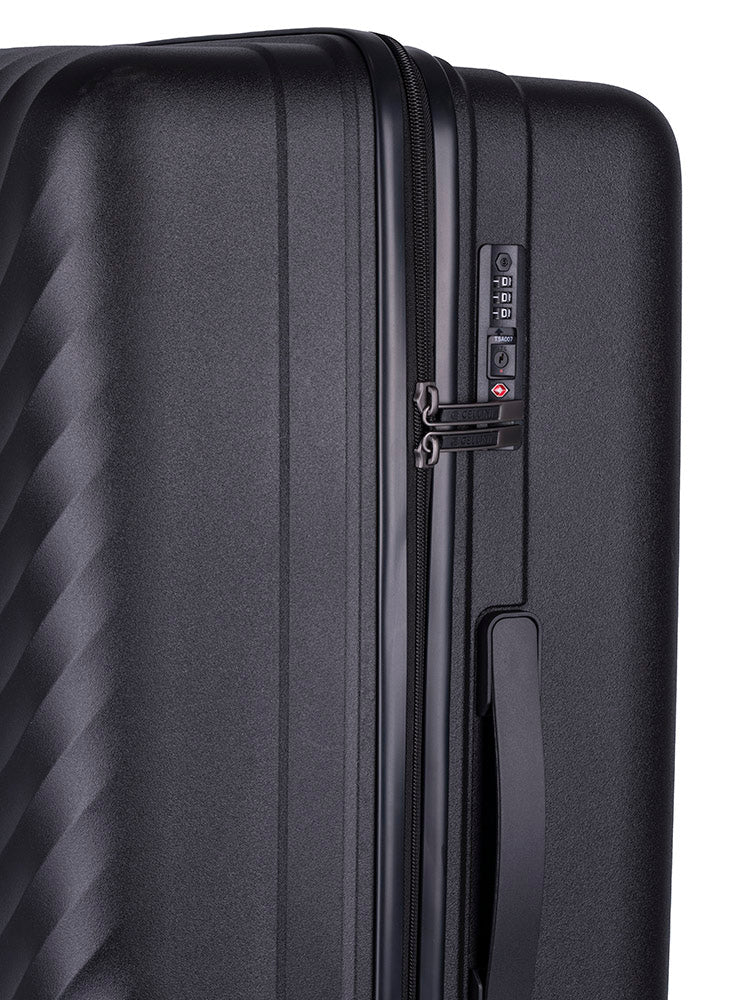 Cellini Qwest Large 4 Wheel Trolley Case | Black - KaryKase