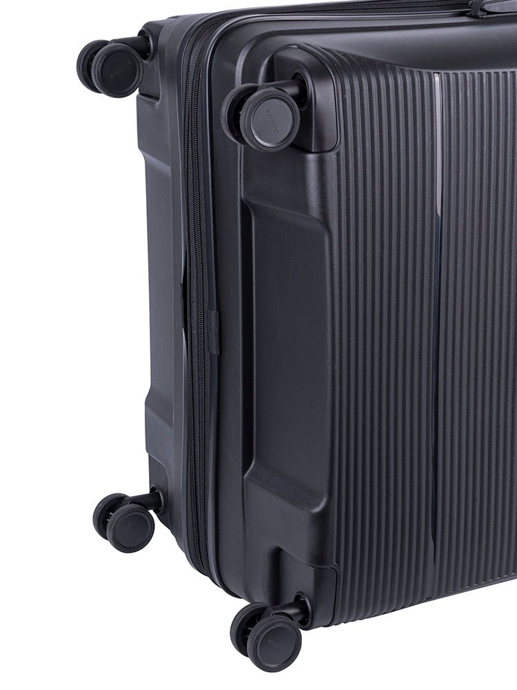 Cellini Qwest Large 4 Wheel Trolley Case | Black - KaryKase