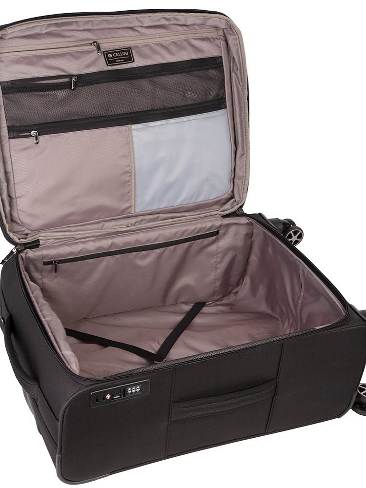 Cellini Smartcase 65cm Medium Check-In | Jet Black - KaryKase