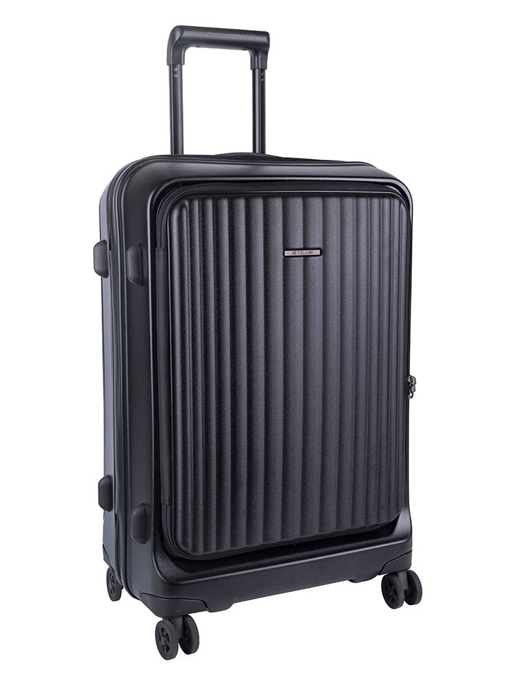 Cellini Tri Pak Medium 4 Wheel Trolley Case Includes 1 Lrg & 1 Med Packing Cube| Black - KaryKase