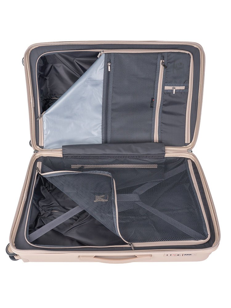 Cellini Xpedition Medium 4 Wheel Trolley Trunk | Champagne - KaryKase