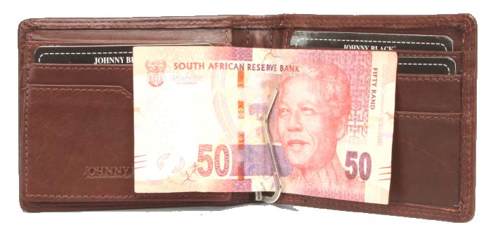Johnny Black Bavaria Money Clip Leather Wallet - RFID | Brown - KaryKase