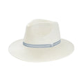 360FIVE Everyday Kloof Fedora Sun Hat - Ivory/Sky Blue