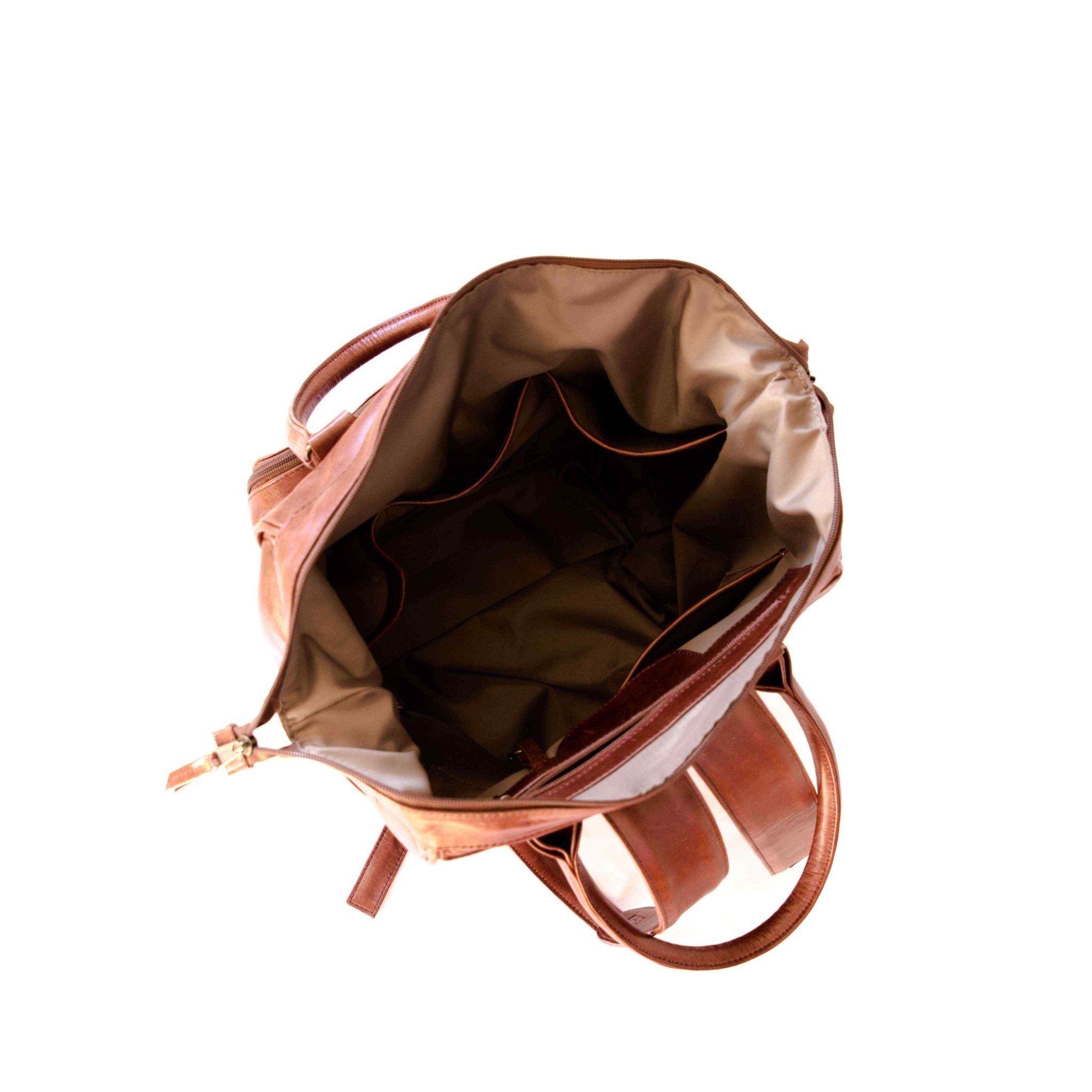 Mally Bambino Leather Baby Backpack | Brown - KaryKase