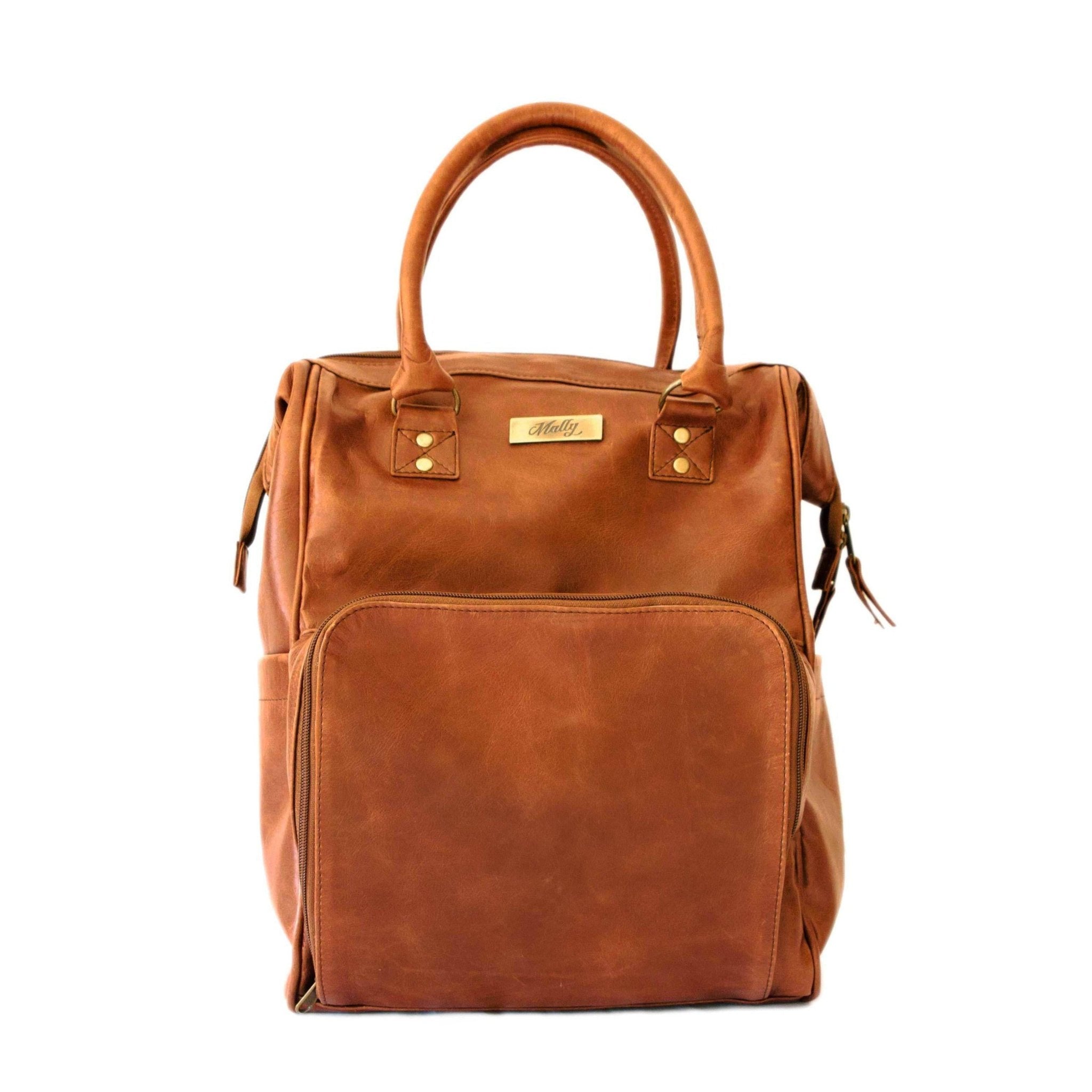 Mally Multipurpose Leather Backpack | Toffee - KaryKase