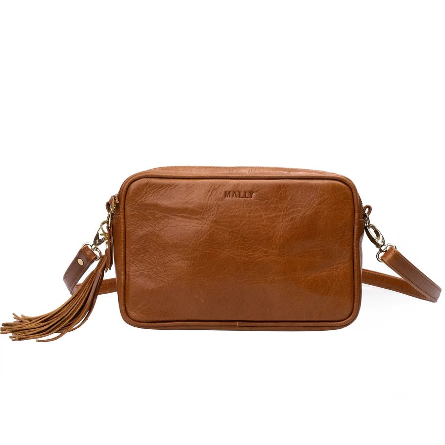 Mally Suzie Leather Sling Bag | Toffee - KaryKase