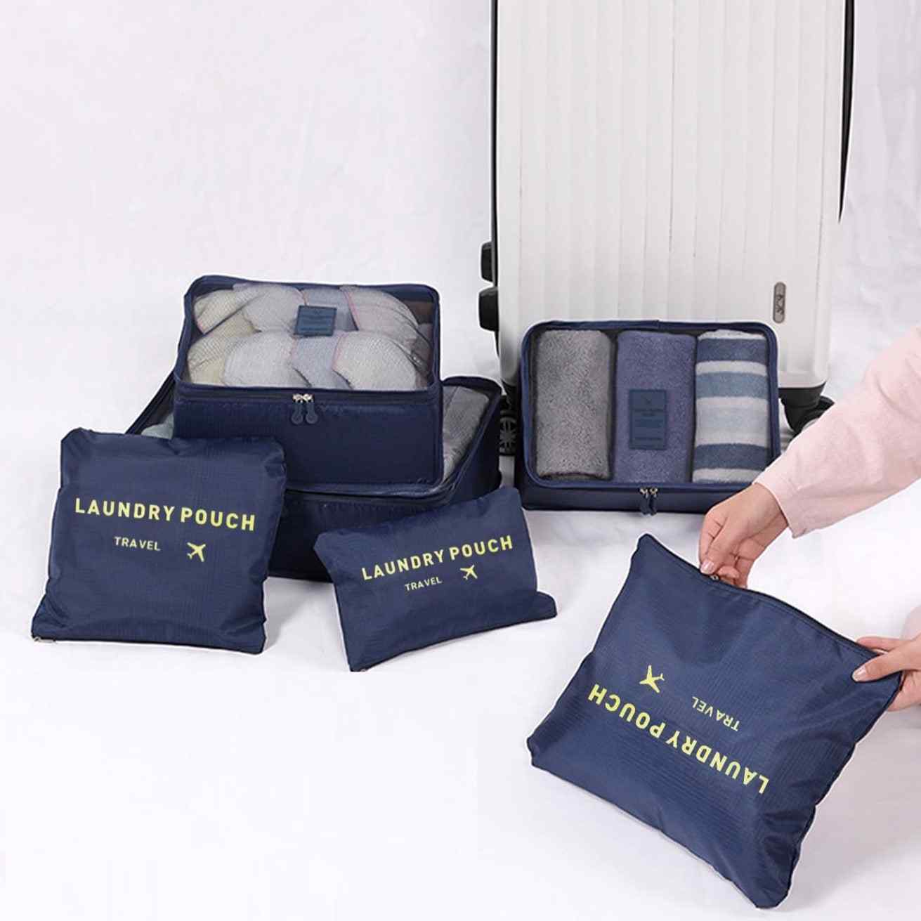 Pierre Cardin 6 Piece Travel Organiser/Packing Cubes - KaryKase