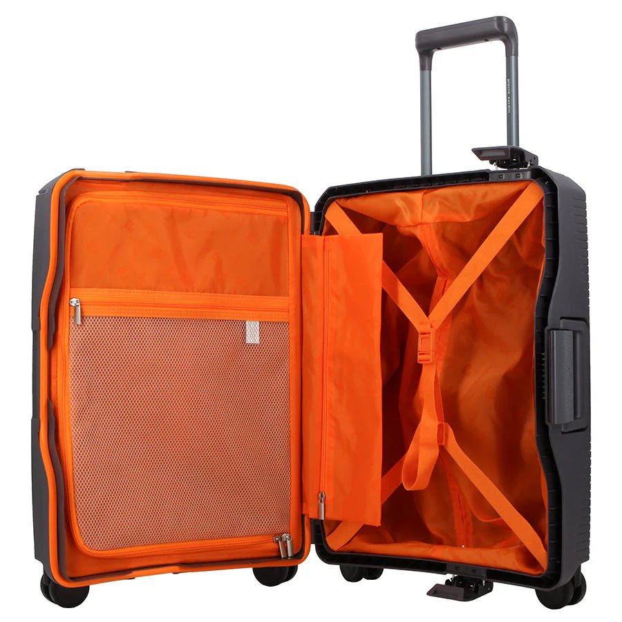 Pierre Cardin Cannes 66cm Medium Clip Case Spinner | Charcoal - KaryKase