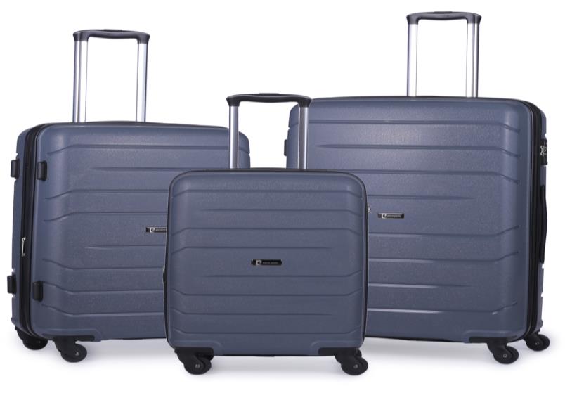 Pierre Cardin Polypropylene 3 Piece Spinner Set | Charcoal - KaryKase