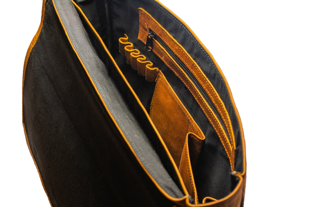 Tan Leather Goods - Alex Laptop Bag | Toffee - KaryKase