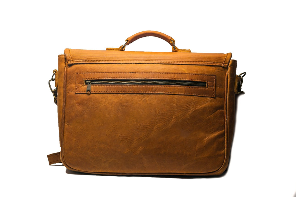 Tan Leather Goods - Alex Laptop Bag | Toffee - KaryKase