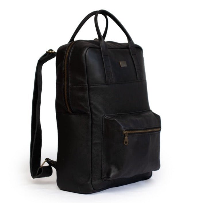 Tan Leather Goods - Charlie Backpack | Black - KaryKase
