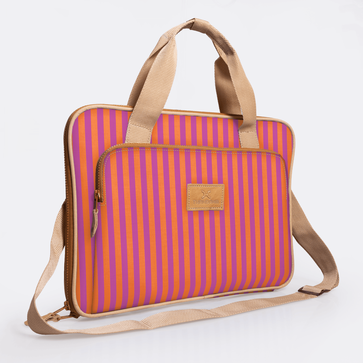 Thandana 15" Slimline Laminated Fabric Laptop Bag - KaryKase