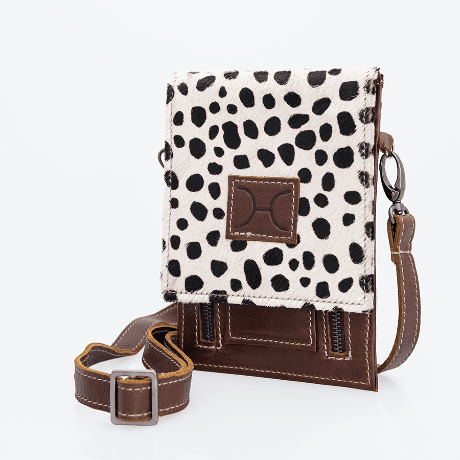 Thandana Faux Fur Print Leather Urban Cellphone Sling - KaryKase