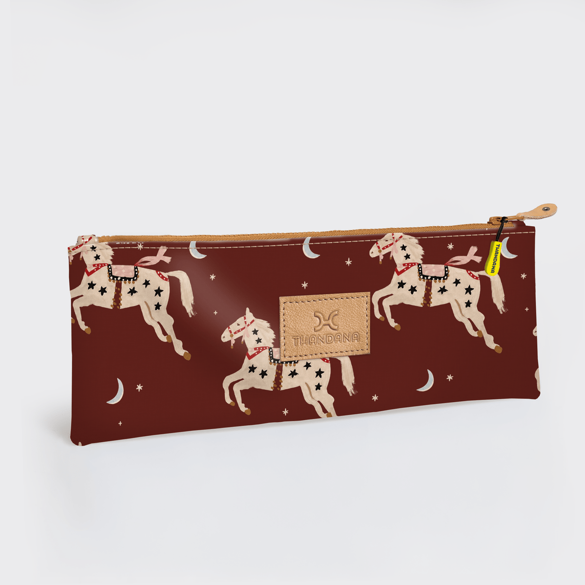 Thandana Kids Laminated Fabric Triple Zip Pencil Case - KaryKase