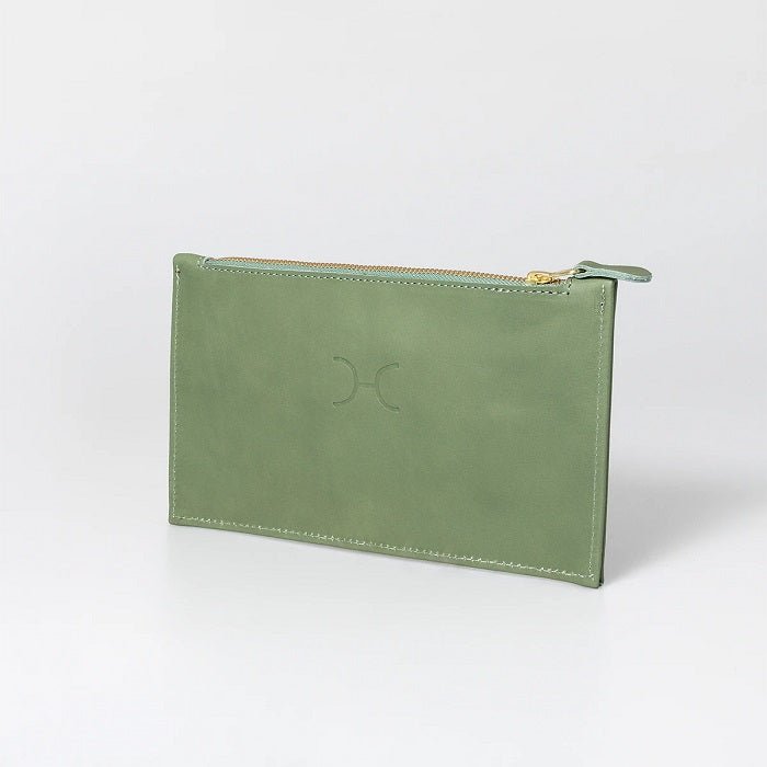 Thandana Ladies Leather Double Gold Zip Pouch Purse - KaryKase