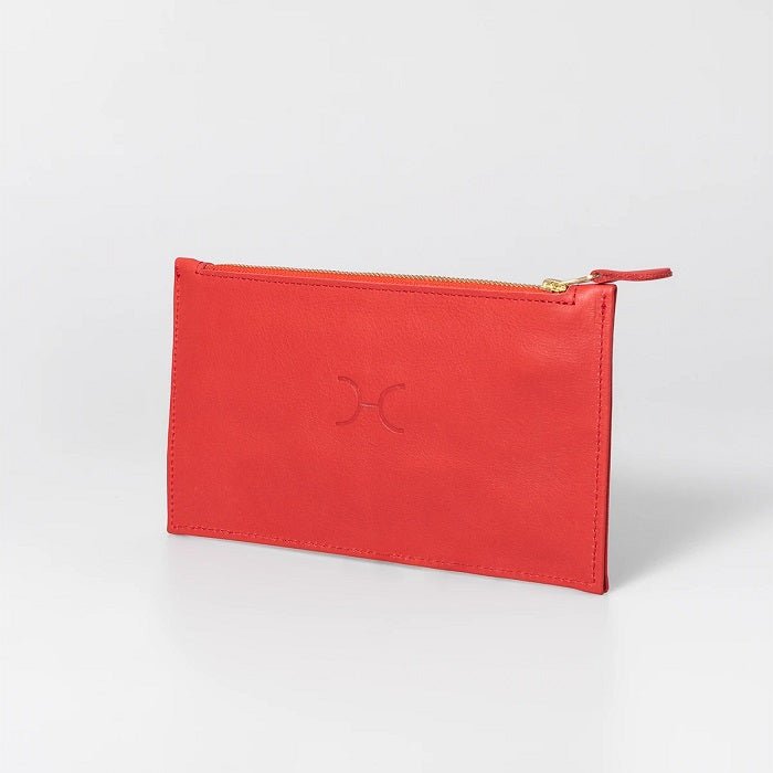Thandana Ladies Leather Double Gold Zip Pouch Purse - KaryKase
