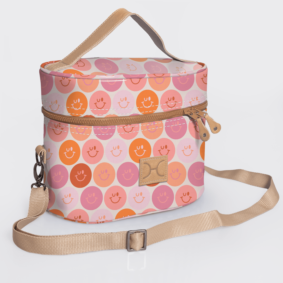 Thandana Laminated Fabric Bougie Vanity Bag | Beige - KaryKase