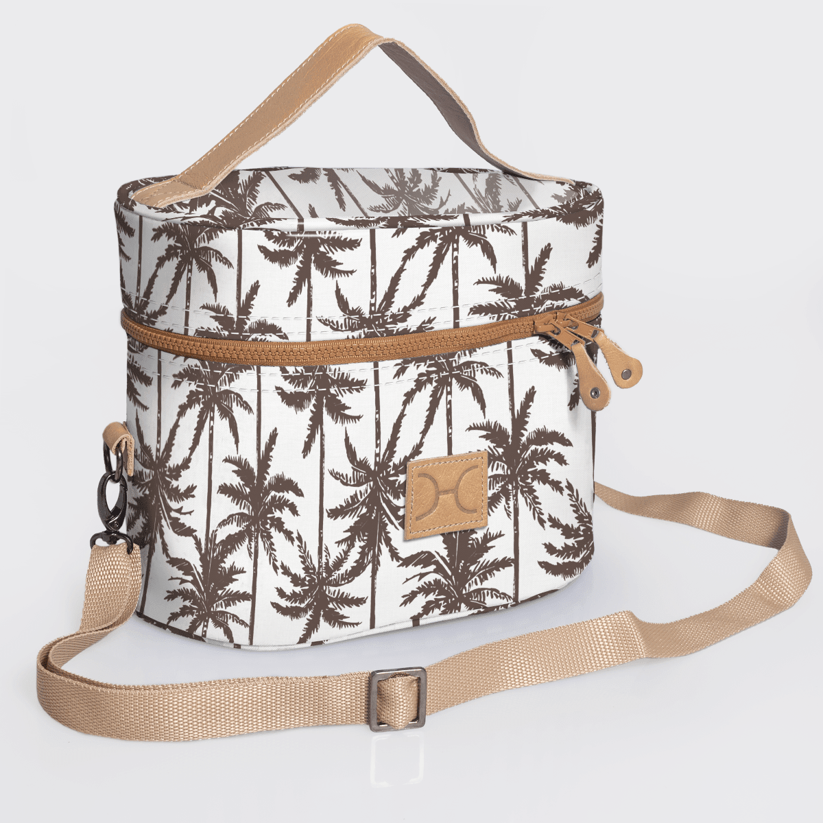 Thandana Laminated Fabric Bougie Vanity Bag | Beige - KaryKase