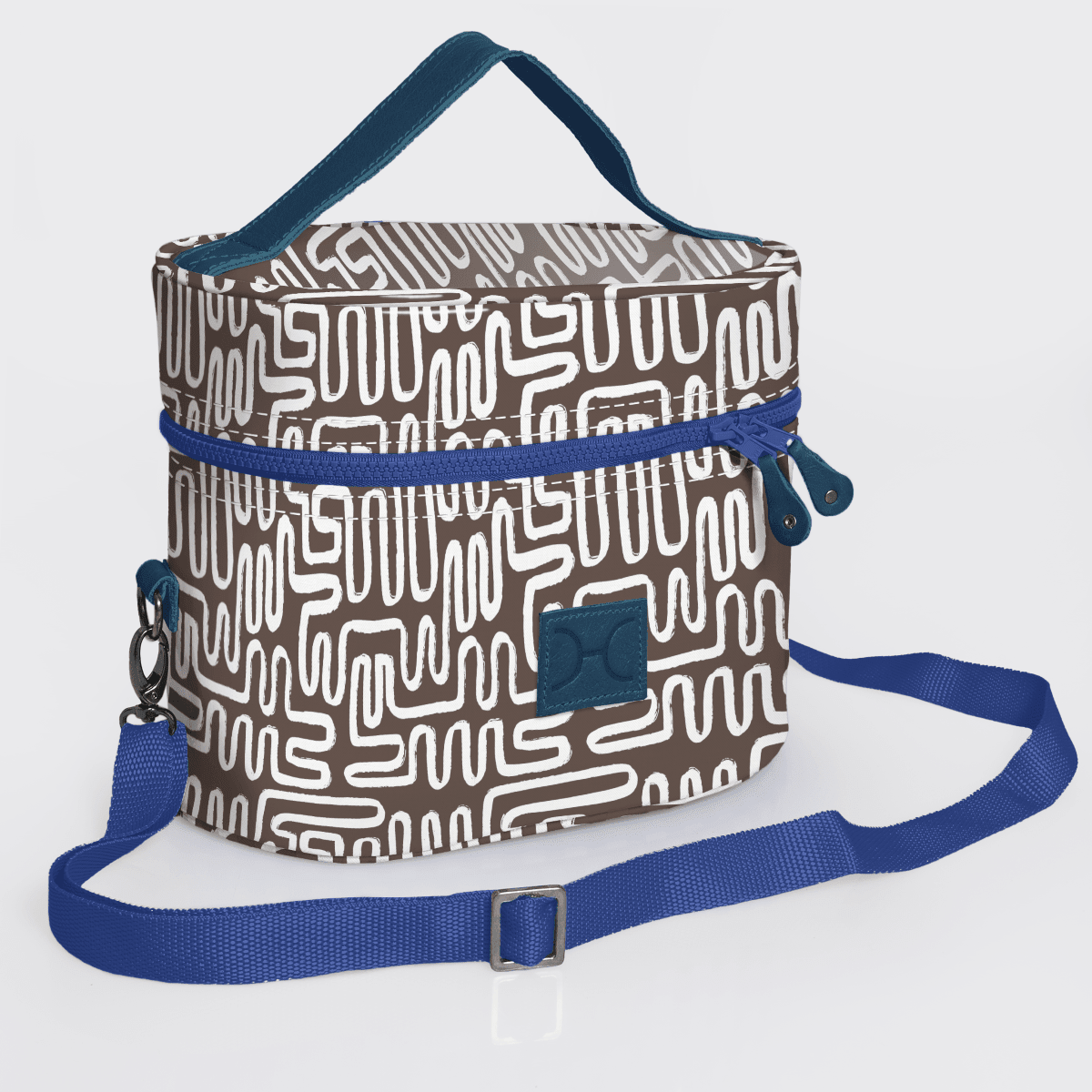 Thandana Laminated Fabric Bougie Vanity Bag | Blue - KaryKase