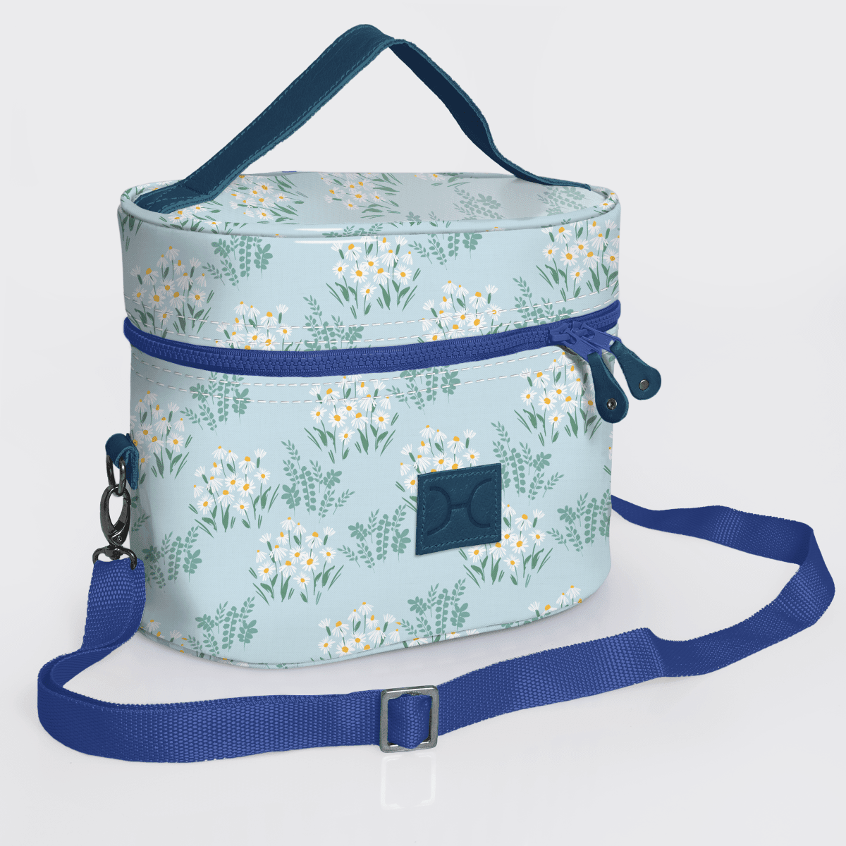 Thandana Laminated Fabric Bougie Vanity Bag | Blue - KaryKase