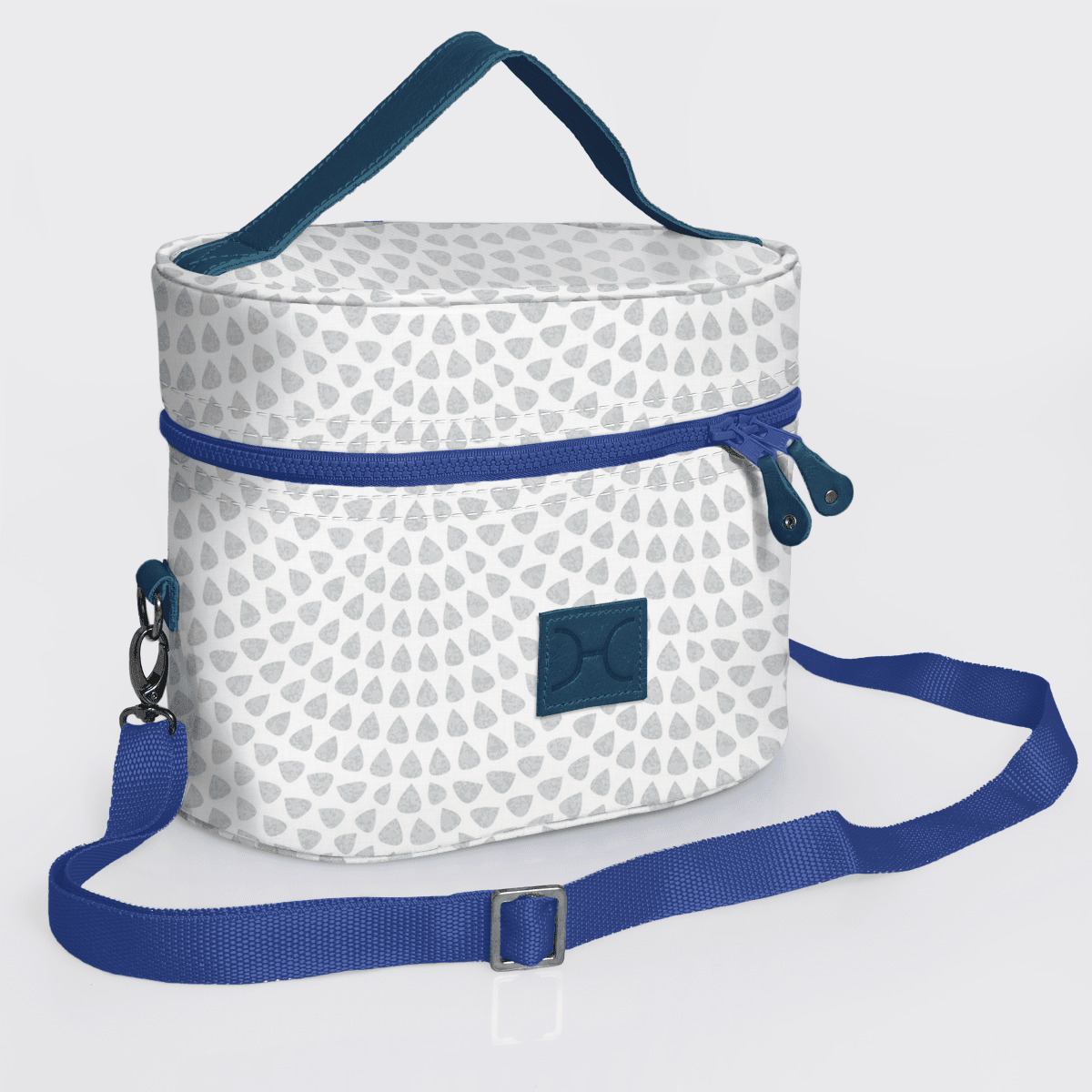 Thandana Laminated Fabric Bougie Vanity Bag | Blue - KaryKase