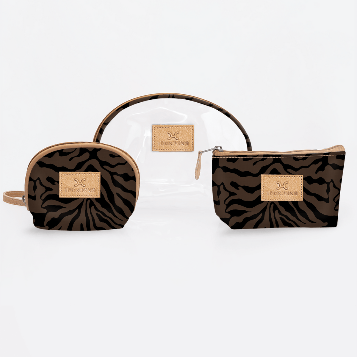 Thandana Laminated Fabric Clear Big Mouth Set - KaryKase