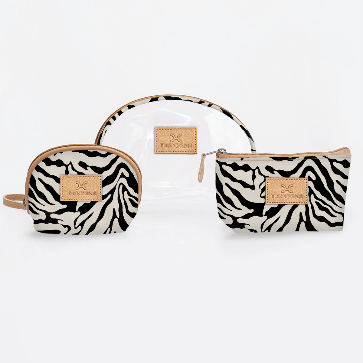 Thandana Laminated Fabric Clear Big Mouth Set - KaryKase