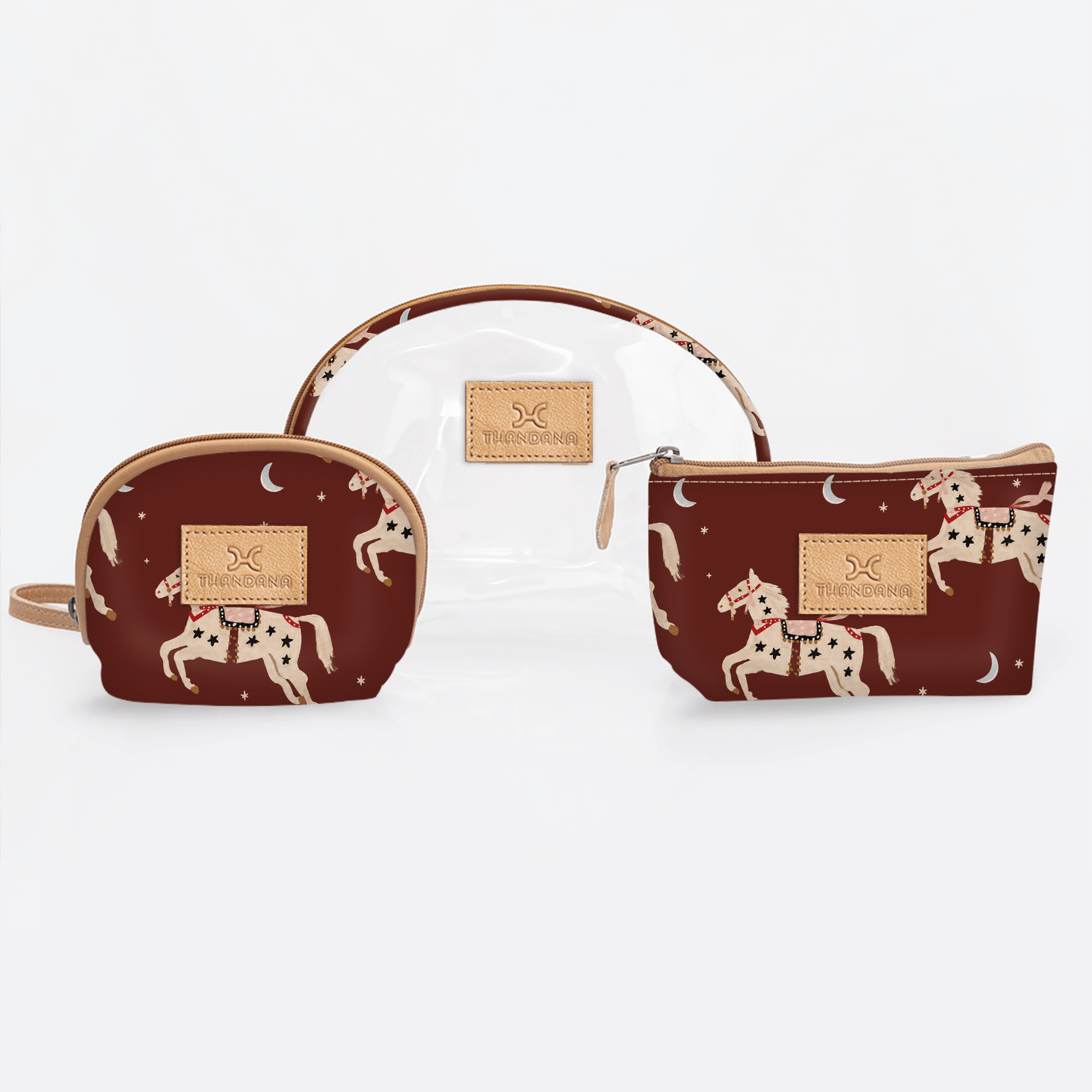 Thandana Laminated Fabric Clear Big Mouth Set - KaryKase