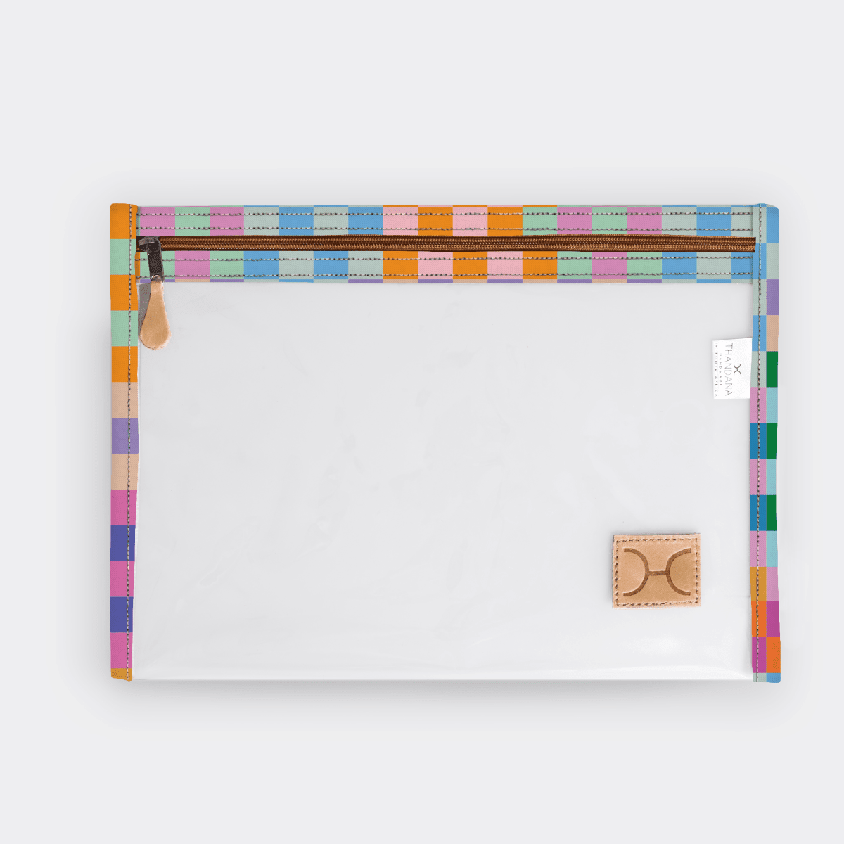 Thandana Laminated Fabric Clear Document Pouch - KaryKase